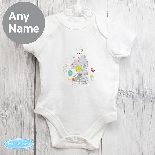 Personalised Tiny Tatty Teddy Cuddle Bug 3-6 Months Baby Vest Extra Image 1
